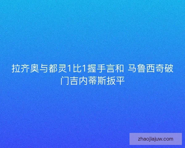 拉齐奥与都灵1比1握手言和 马鲁西奇破门吉内蒂斯扳平